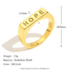 hope gold signet ring in 18k gold stainless steel