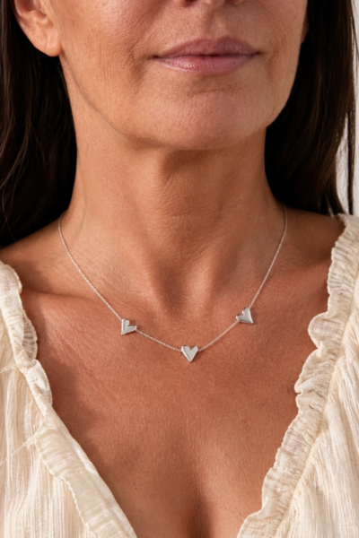Silver Glow Necklace Heart Silver Glow Necklace Heart