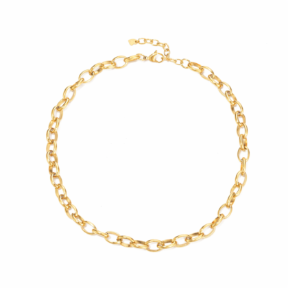 gold stainless steel chain necklace short length 42-45 cm minimal women jewelry Sweet7