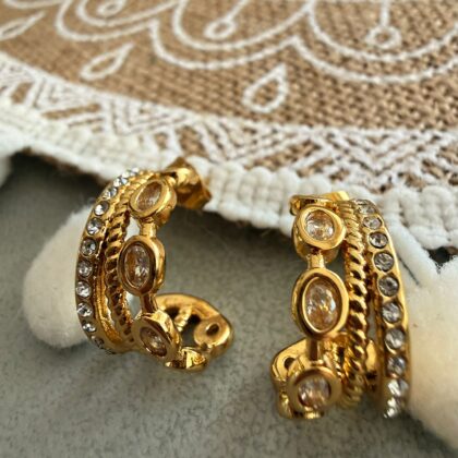 WhatsApp Image 2026-03-28 at 15.35.08 Golden Spark Mini Hoops Stainless Steel