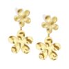 Golden Bloom Statement Earrings  Stainless Steel