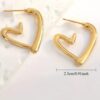 Wild Lola Golden Heart Hoop Earrings