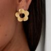 Golden Bloom Statement Earrings