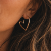 Wild Lola Golden Heart Hoop Earrings
