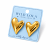 Wild Lola Golden Heart Statement Earrings Wild Lola Golden Heart Statement Earrings