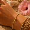 Sweet7 Daisy Heart Bracelet Gold Sweet7 Daisy Heart Bracelet Gold