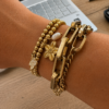 Pearl Bloom Bracelet β Gold Stainless Steel Pearl Bloom Bracelet β Gold Stainless Steel