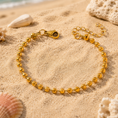 ChatGPT Image 23 jun 2026, 14_33_43 Ocean Glow Beaded Bracelet Gold 🩵